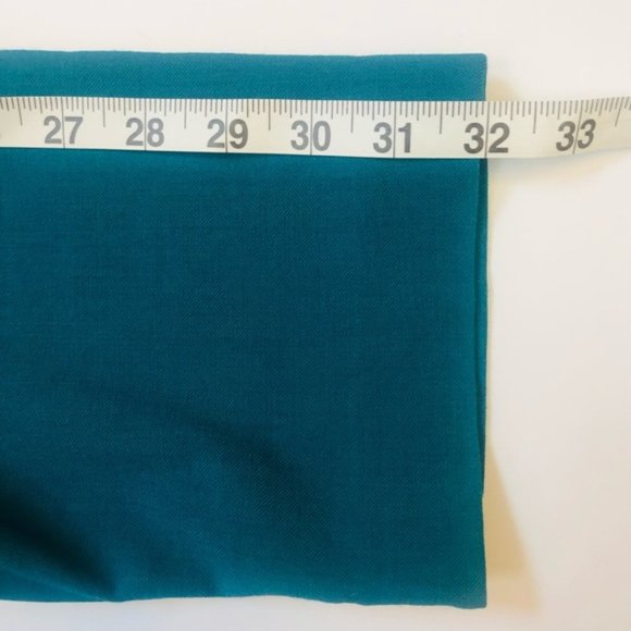 Magaschoni Wool Blend Silk Trim Tuxedo Dress Trouser in Absinthe (Teal), Size 4 - Picture 9 of 10